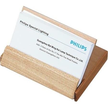 VISOL Limber Natural Maple Wood Desktop Business Card Case V802B